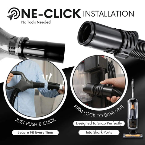 Replacement Hose Handle Compatible With ZU62 ZU62C ZU60 ZU102 Upright Vacuum Cleaners with click installation shown in use