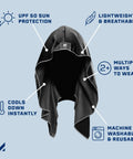 Cooling Hoodie Towel For Sports That Cools When Wet Quick Chill To 30 Degrees Below Body Temp In Under 30 Seconds UPF 50 Sun Protection