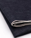 Folded 16oz Heavyweight Selvedge Denim Fabric 100 Percent Cotton Raw Indigo Shuttle Loom Woven 35 Inch Narrow Width 3 To 1 Right Hand Twill
