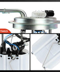 Drop In Electric Fuel Pump Module With Pressure Sensor For Chevrolet Tahoe GMC Yukon Cadillac Escalade 2008 To 2014 5.3L And 6.2L Engines Replace 19206650; detailed views of components and connections