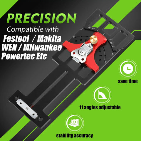 Heavy Duty Track Saw Square With Quick Positive Angle Stops For Dead On Miter Cuts Compatible With Festool Makita Milwaukee Guide Rails Pro Woodworking Accessory built for precision and durability.