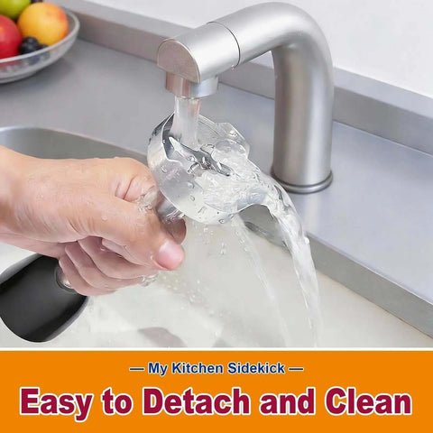 Badass 700W Immersion Hand Blender With 20 Precise Speed Options For Buttery Smooth Purees And Rapid Ingredient Prep In Any Home Kitchen Total Game Changer Black Finish being cleaned under running water.