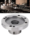 Pro Level ER100mm Collet Fixture For CNC Lathe And Router With Strong Carbon Steel Build Easy Mount On Milling Machine Backplate showing detailed design.
