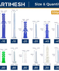 530 Piece Wall Anchors Kit With Drywall Anchors And Screws, assorted sizes showing nylon anchors and screws quantity
