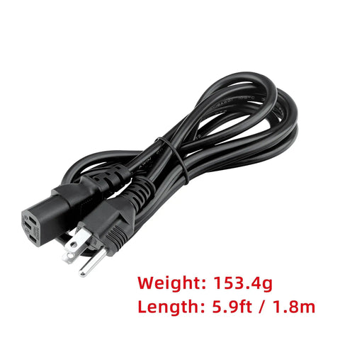 Straight Up UL Certified 6Ft AC Power Cord for easy plug and play with portable power stations and devices.