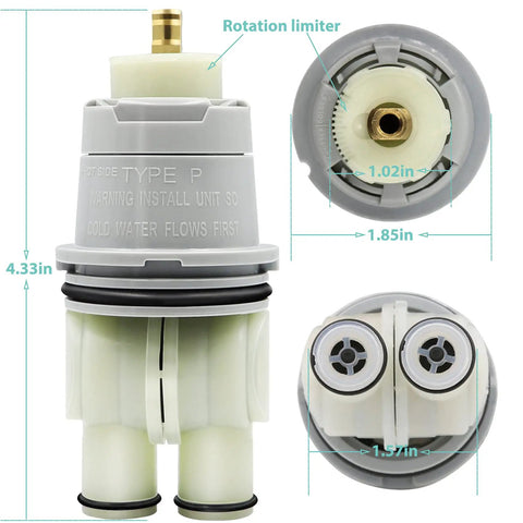 Shower Valve Cartridge Replacement Kit For Single Handle 13 14 Series Faucets Universal Repair Cartridge Includes R10000 RoughIn R1100 R1800 R2200