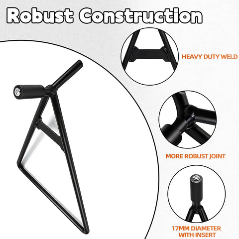Two Pack Universal Dirt Bike Triangle Stand For 80 To 500cc Motocross Enduro Supermoto Pit Bikes Durable Iron And Aluminum Side Kickstand