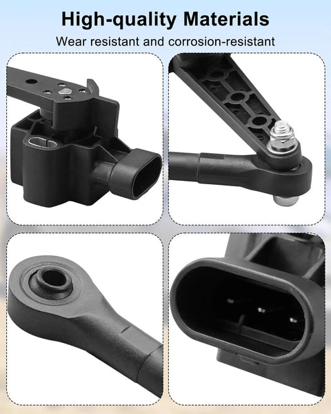 Level Height Sensor for Air Ride Suspension Replacement Fits Suspension Linkage Hardware AA ROT 120 Real Time Height Monitoring Keeps Vehicle at Set Ride Height for a Smoother Ride and Prevents Chassis Scratches and Unstable Handling, black sensor