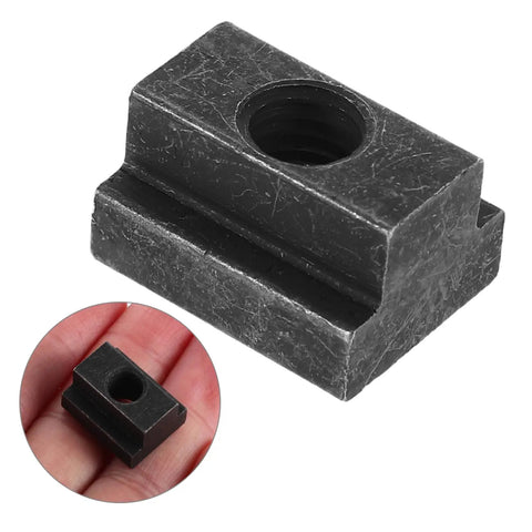 Heavy Duty 6 Piece T Slot Clamping Nuts Set Rock Solid High Strength T Nuts for T Slot Rails, matte black finish clamping nut.