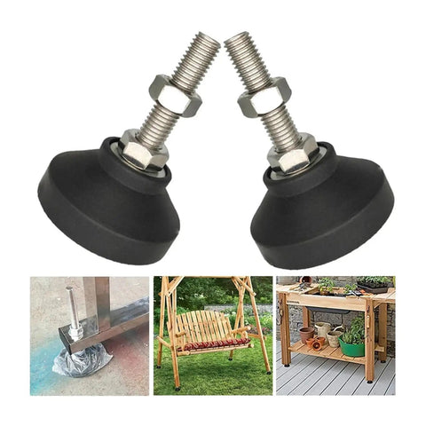 Workhorse Adjustable Leveling Feet With Swivel Base Plate M8 M10 M12 Thread Rock Solid Machinery Support Stand components.