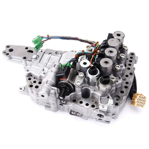 Solid Grip CVT Transmission Valve Body Featuring Knockout JF011E RE0F10A Replacement view showing detailed electrical wiring and components.