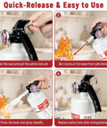 Quick-release steps for using a compact 2.5Lb ABC dry powder fire extinguisher featuring 1A 10B C rating and UL ANSI 299 certification.
