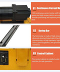 Yokoma portable line boring machine with 110V motor, 1.77-7.09 in bore, 4.92 ft rod, and control cabinet.