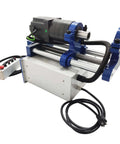 JARYANNIX portable line boring machine, 110V, blue frame with silver bed and motor