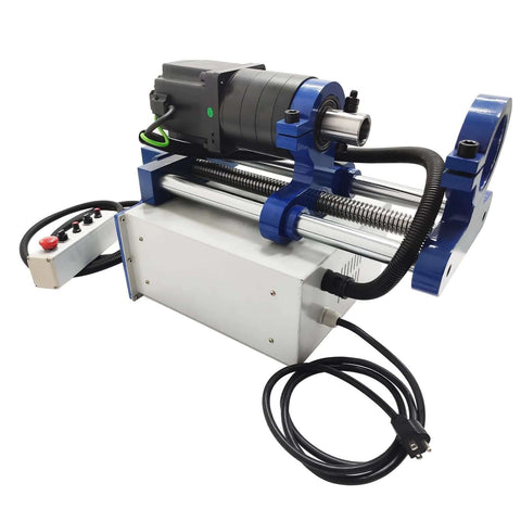 JARYANNIX portable line boring machine, 110V, blue frame with silver bed and motor
