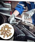 Mechanic using Complete 60-Piece Grease Fitting Kit SAE To 4-28, Straight, 45 Degree And 90 Degree Angles, Pro-Grade Precision Set