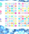288 Pieces Polka Dot Wall Stickers Set Large Round Confetti Dots Peel And Stick Decor For Bedroom Living Room Photos And Nursery 8 Sheets Light Color Color Pop Options Cute Vibe displayed with size and color options