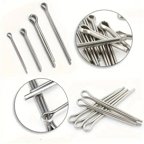 Must Have Assorted Split Pins Cotter Fixings Kit In Zinc Plated Steel With Hard Case Includes 525 700 875 Pieces In Multiple Sizes For Quick Insertion And Secure Fastening, zinc split pins