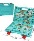 Light Green 10 Piece Garden Tool Set with Trowel Hoe Shovel and Rake for Indoor and Outdoor Gardening with Ergonomic Non Slip Handles.