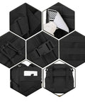 Detailed view of 45L Military Tactical Backpack With MOLLE System, showing zippers, buckles, straps, and interior pockets