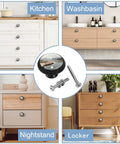 Coast Style Crystal Glass Cabinet Knob Set 4 Pack Round Drawer Pulls installed on various furniture surfaces