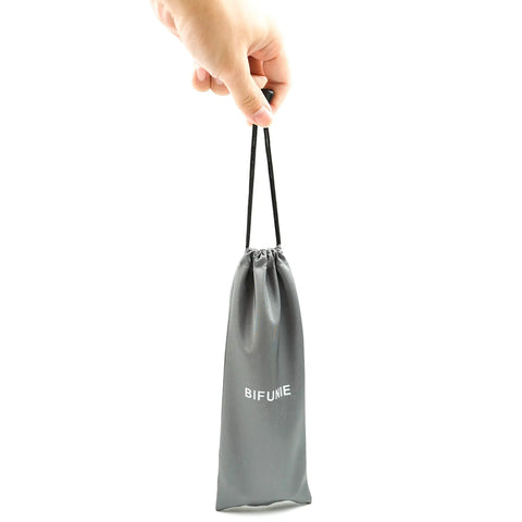 Gray carrying pouch for Ultralight 7 Inch Aluminum Tent Stakes 12 Pack With Reflective Pull Ropes Rock Solid Ground Pegs