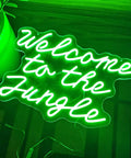 Welcome to the Jungle Neon Sign LED Wall Decor For Entryway Porch Bedroom Home Party Wedding Green 21.65 Inch By 14.57 Inch