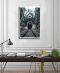 Dope Steam Train Vintage Locomotive Canvas Poster Wall Art For Bedroom And Living Room Decor Retro Railway Tunnel Scene Unframed 24x36 Inch High Resolution Waterproof Eco Solvent Print.