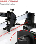 Close-up of 1200mm Manual Ceramic Tile Cutter Pro Grade With All Steel Frame, showing aluminum die cast handle and infrared positioning.