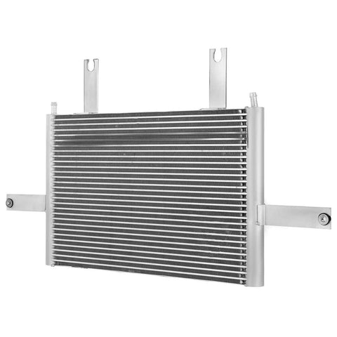 Must-Have Three Row Aluminum Transmission Oil Cooler For Ford F250 F350 F450 Super Duty 2003-2010 Black High Flow Heavy Duty Heat Reducer Upgrade That Slays Hot Temps, front view