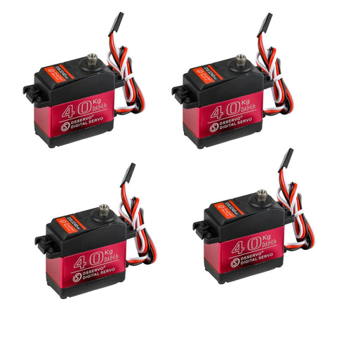 Four-Pack 40Kg Waterproof Digital Servo With 25T Arm High Torque For 1 To 8 1 To 10 1 To 12 RC Crawlers And Trucks Mechanical Arm