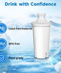 Six Pack Water Filter Replacement For Brita Pitchers And Dispensers Compatible With Classic 35557 OB03 Mavea 107007 product image