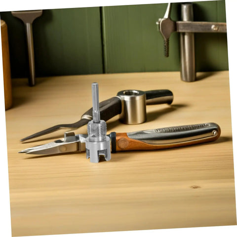 Heavy Duty Pipe Thread Cutting Tool Kit For Pvc And Plastic Pipes Dual Function Internal External Threading Carbon Steel handheld in workshop.