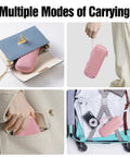 Travel Ready Medical Carrying Case For Allergy On The Go Kit Fits Two Auto Injectors And Inhaler Keeps Meds Cool With Ice Pack Includes Antihistamines And Essentials NFC Programmable Medical Warning Tags Pink, compact pink case