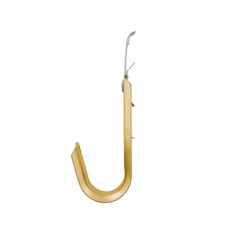 Built Tough Heavy Duty Metal Cable Support Batwing J Hook Hanger with Bat Wing Clip for Ceiling Wire and Threaded Rod, side view