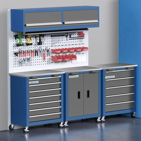 Heavy Duty Rolling Tool Chest With Two Big Doors And Smooth Rollin Swivel Caster Wheels For Garage Workbench Combo Shop Organizer Built Tough Metal Drawer Cabinet Storage Station