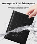 Black 100 Pack Padded Bubble Mailers 6x10 Inches Self Seal Envelopes in water showing waterproof feature