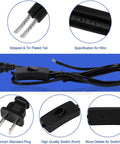 2-Pack Synchronous Turntable Motor And Cup Turner Rotisserie Motor For DIY Dessert Making, cord with American plug and switch