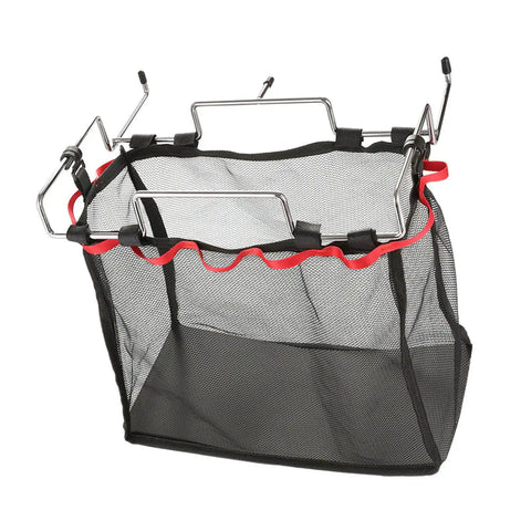 Mesh Desktop Trash Can Holder and Hanging Rack Organizer for Home and Camping with Reusable Bag Cage and Holder