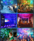 3 In 1 Starry Sky Projector Night Light With Voice Control 21 Lighting Effects Ocean Wave Nebula And Star Display in various rooms
