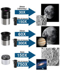 Eyepieces for Beginner Astronomy Telescope For Kids And Adults With 80mm Aperture And 600mm Focal Length High Powered Refractor