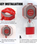Emergency Stop Button Switch Cover Dustproof Safety Plastic Protector Lockout Cover installation steps with lock.