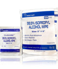 Front view of Halsted Health Cleanse 99.9% Isopropyl Alcohol Wipes, 5 x 6 in, 50 wipes per pack; two packages shown.