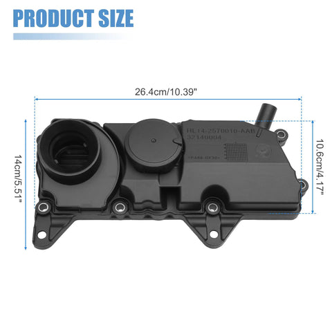 Volvo 2.0L 4 Cylinder Engine Valve Cover Gasket Kit With PCV Oil Seal And Rocker Cover Replacement dimensions shown