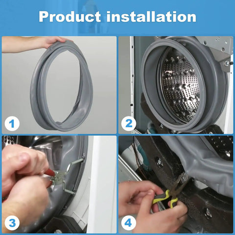 Washer Door Boot Seal Gasket Replacement For LG And Kenmore Front Load Washers Fits WM2042CW WD10465BD WM2050CW WM2301HR WD11581BDK WM2277HB And Related Models Durable Rubber Seal Easy Install DIY Friendly