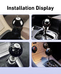 Classic 8 Ball Shift Knob For Manual Transmission Gear Shifter With Smooth Acrylic Grip And 3 Versatile Threaded Adapters For Universal Fit In Cool Car Mods installation examples in different vehicle interiors