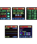 Digital display readings of Reliable Adjustable DC Buck Boost Converter, showing voltage and current metrics for power management.