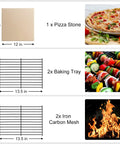 Wood Fired Outdoor Pizza Oven For Backyard Cooking With 12 Inch Pizza Stone Peel Grill Rack And Waterproof Cover components shown