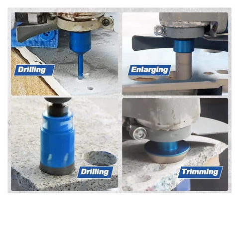 Premium 11Pcs Diamond Tile Hole Saw Set For Angle Grinder Drilling Round Holes In Porcelain Ceramic Marble Countertops Bathroom Tile Pipes And Wires With Smooth 6mm To 100mm Sizes drilling, enlarging and trimming tile holes