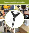 Heavy Duty Routing Edge Guide Fits Your Compact Cordless Router, DNP618 model shown on router setups and projects.
